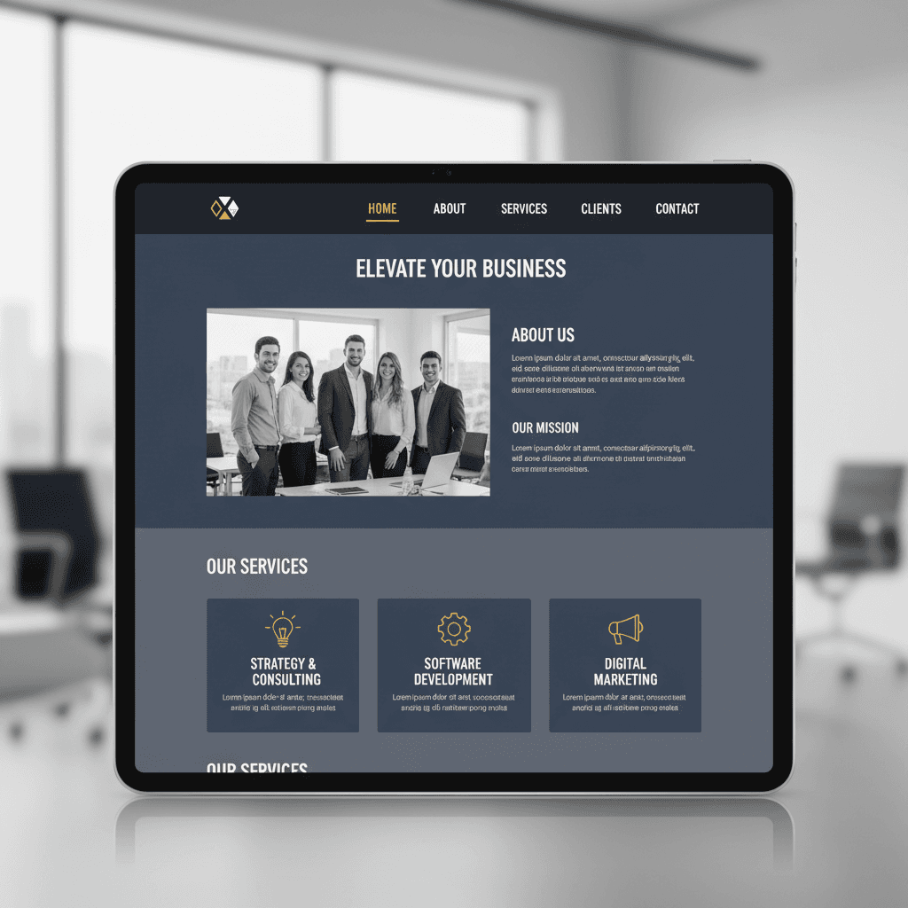 Professional services site with team and service information