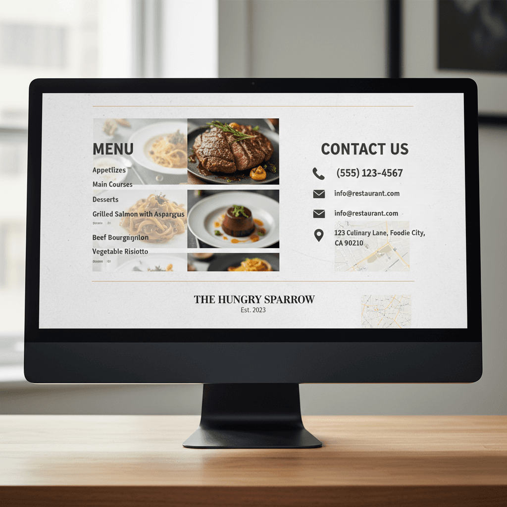 Restaurant website with menu and booking capability