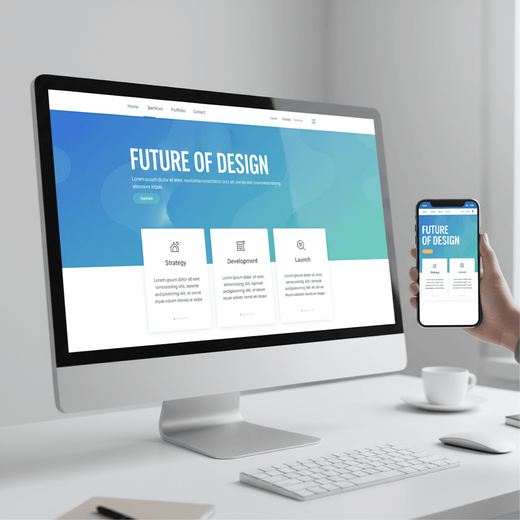 Responsive website design on multiple devices